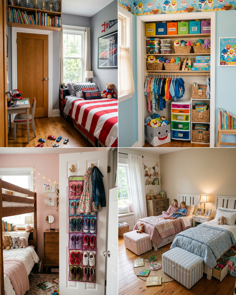 30+ GENIUS Organization & Storage Ideas for A Kids Room