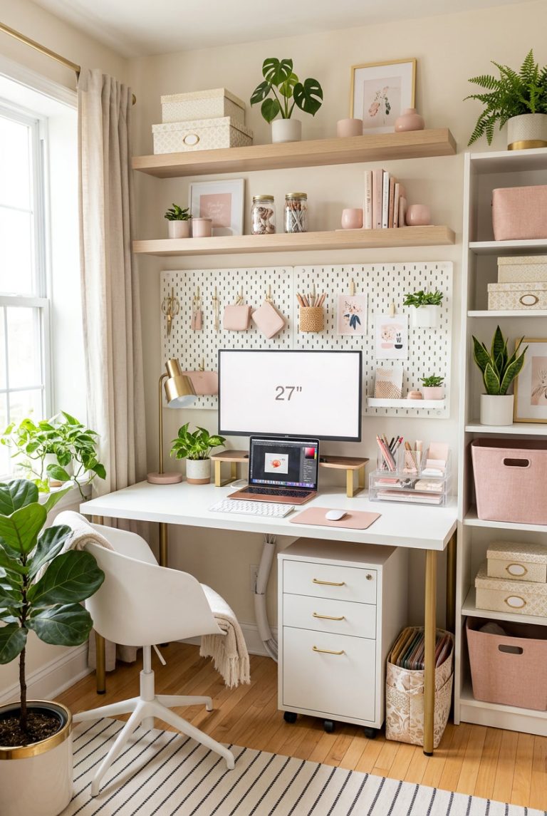36 Genius Home Office Organization & Storage Ideas That Make Working From Home Easier (& cuter!)